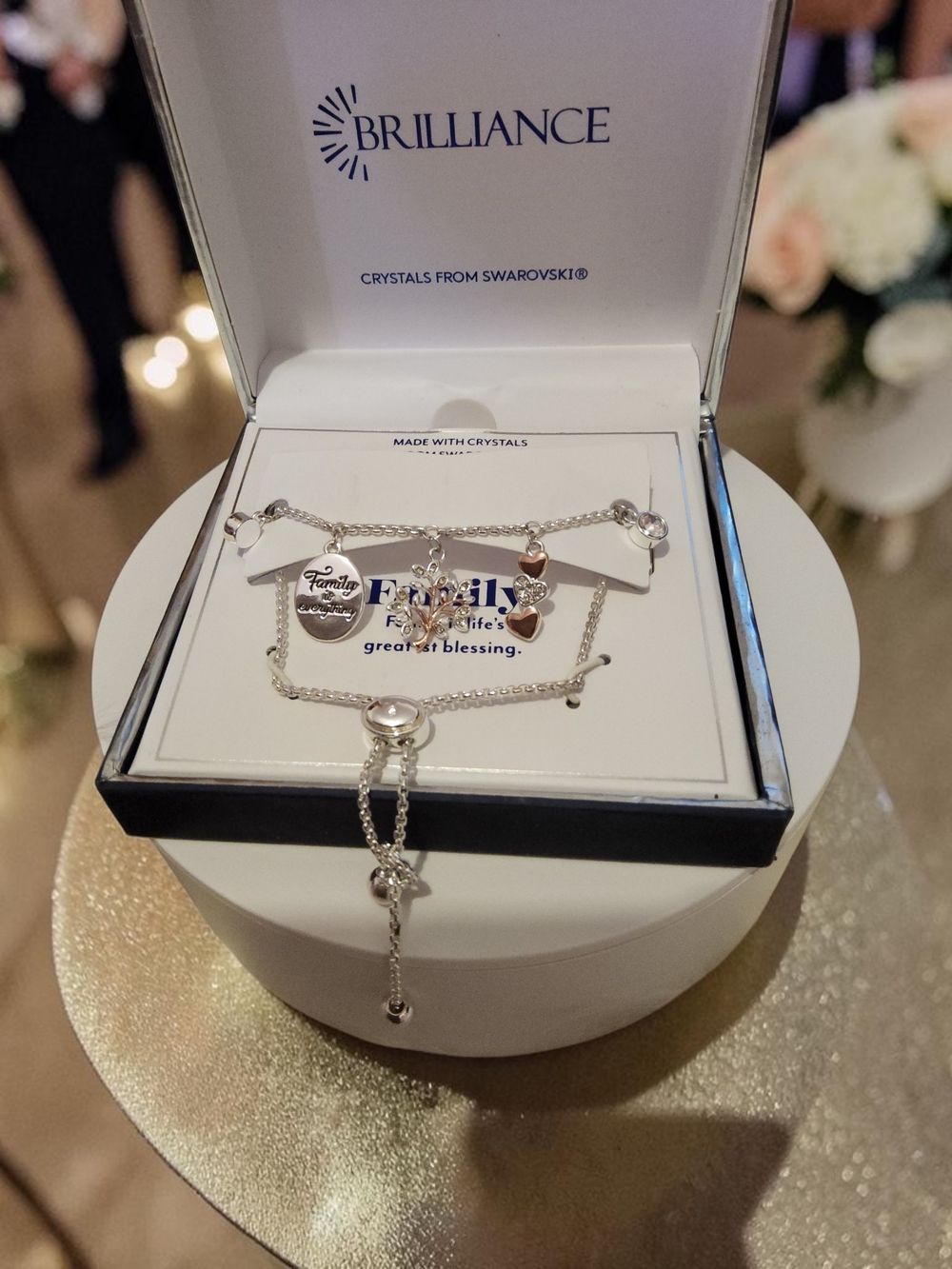 Brilliance Silver Family Charm Bracelet - Silver